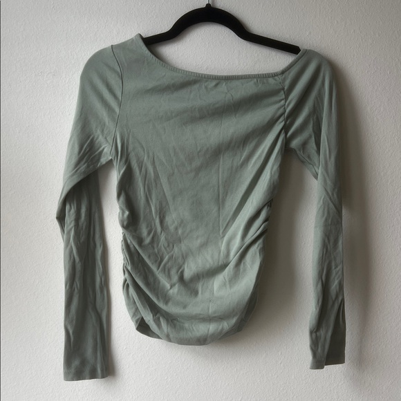 wild fable Tops - Wild Fable Light Green Ruched Blouse